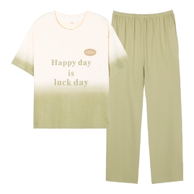 睡衣女纯棉短袖家居服