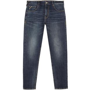 905杰克琼斯男装新品潮纯色长裤子裤锥形水洗猫须牛仔裤秋男款