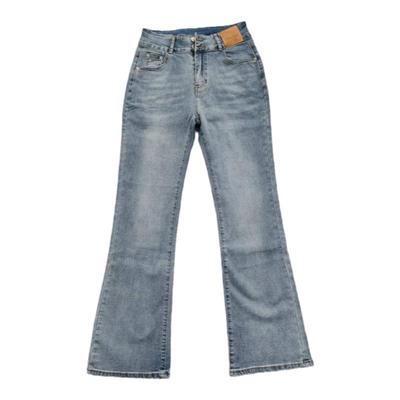 显瘦遮胯微喇裤高腰弹力长裤