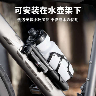 塔斯队长便携式自行车打气筒通用高压公路车迷你打气筒带气压表