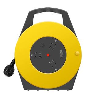 德力西无线卷线盘工程插座电源线盘空盘电缆移动拖插线板25/50米