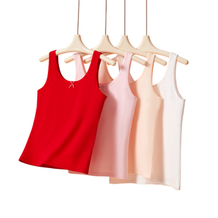儿童内衣发育期小学生女童一阶段a类纯棉红色本命年9岁10岁小背心