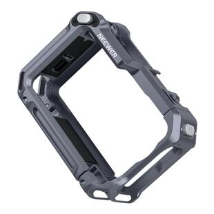 NEEWER纽尔适用大疆DJI Action 6运动相机金属兔笼侧面快装横竖拍保护框拓展磁吸快拆收纳包骑行拍摄配件