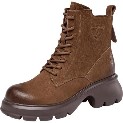 YRC英伦风马丁靴轻便厚底真皮