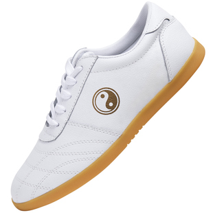 劲武太极鞋女牛筋底真皮秋冬天透气武术太极拳练功鞋太极运动鞋男