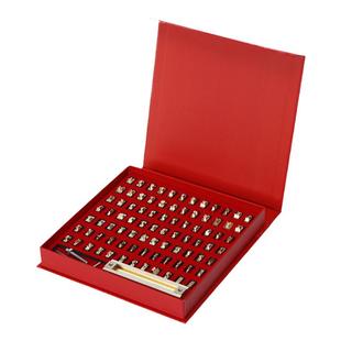 金鑫阳 T型活字铜模英文字母铜模具LOGO定制皮具模压印压痕烙印模