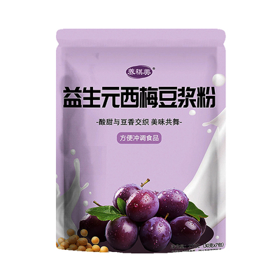 益生元西梅豆浆粉冲泡即饮