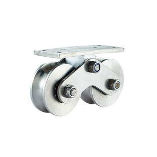 重型移门轮推拉门轮轨道轮双轮拉门滑轮下轨道轮v型门轮u型h型轮