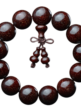 印度金星红木文玩小叶紫檀佛珠