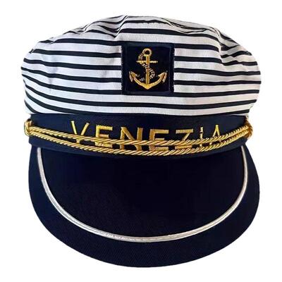 复古条纹海军风水手帽