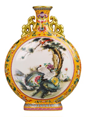 景德镇花瓶陶瓷瓶摆件客厅青花瓷新中式博古架瓷器电视柜摆件瓷瓶