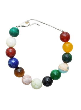 天然石手工串珠多宝原创纯银手链