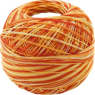 工喜80号蕾丝线段染色系diy手工微钩花朵钩针dmc80号平替渐变10g