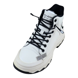 56真皮牛皮秋冬季新款撤柜加绒厚底增高松紧带时尚女休闲高帮板鞋