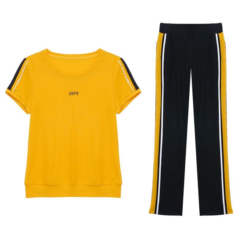 休闲套装品牌运动服套装女夏季2025年新款短袖长裤棉麻卫衣两件套
