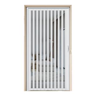 赛莱雅铝合金折叠推拉门阳台隔断厨房防晒保温无下轨9.5极窄叶片