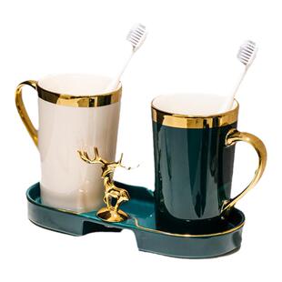 轻奢情侣漱口杯浴室刷牙杯子家用洗漱杯牙杯牙刷卫生间牙刷架牙缸