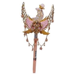 学生自动铅笔公主巴洛克水晶魔法仙女棒高颜值中性笔儿童学习礼物