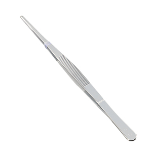 不锈钢镊子加长加厚大号取物夹子水草多肉工具带齿防滑大号镊子