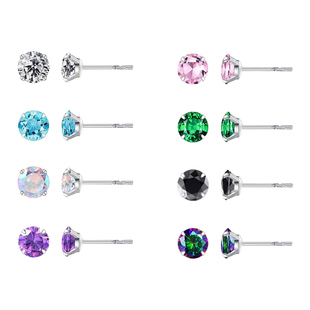 钛合金华子耳钉耳骨钉爆闪锆石耳蜗钉医用钛钢养耳洞防过敏女耳饰