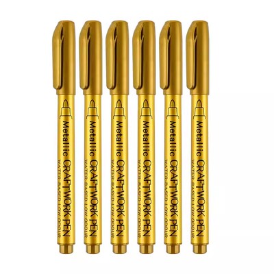 广纳金属笔金银色油漆签名笔防水