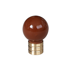 奶油中古风黄铜底座陶瓷拉手 橱柜抽屉衣柜门把手单孔法式高级感