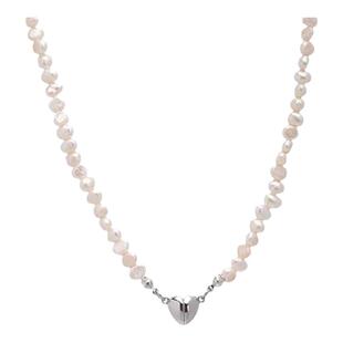 拼接碎银珍珠项链女ins潮高级设计感轻奢珍珠锁骨链气质名媛颈链