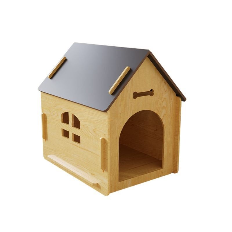 木制狗窝四季室内室外宠物房子小型中型四季通用半封闭狗笼子