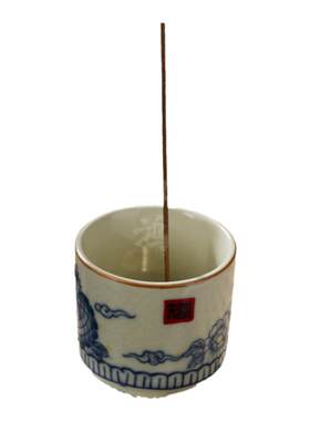 归鸿青花汝窑陶瓷香炉香薰炉小神龙香插禅意茶道线香茶具零配件