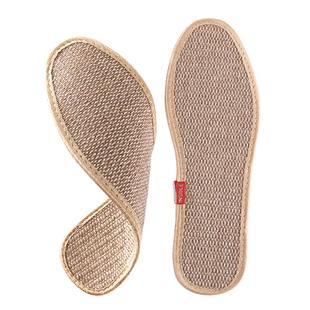 吸汗亚麻鞋垫男女士冬季透气防臭除臭手工超软底舒适皮鞋鞋垫子