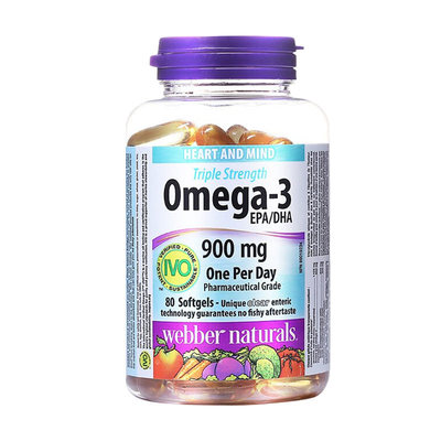 加拿大进口伟博浓缩80粒深海鱼油