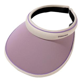 凉爽空顶防晒帽女防紫外线夏季发箍式遮阳帽2025新款紫色太阳帽子