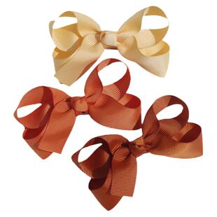 FriBow多色宝宝蝴蝶结ins发饰bows同款纯色发夹9cm扭花结儿童发饰