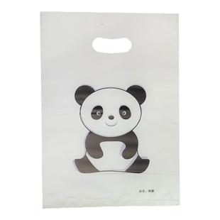 四川熊猫特色手提袋旅游纪念挖孔礼品袋服装袋简易背白可爱多款式