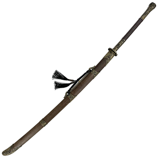 双手长刀苗刀双手剑不开刃高锰钢刀剑硬剑戚家刀加厚长竹木练习刀