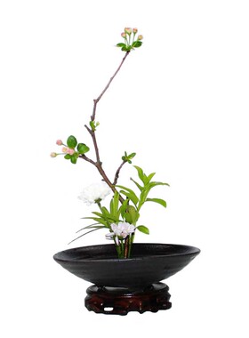 茶道插花器皿古流轩陶瓷中式