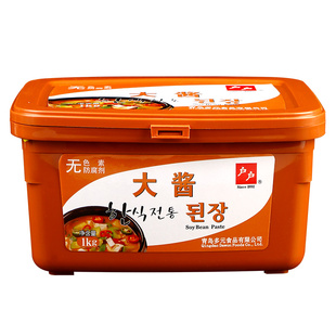 正宗户户韩式大酱1kg 大酱汤专用酱石锅拌饭调味酱韩国料理黄豆酱