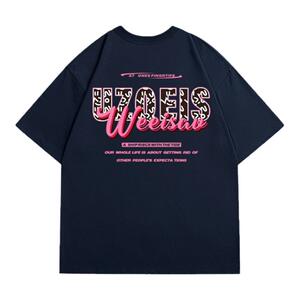 重磅纯棉美式篮球印花短袖t恤男宽松复古潮牌vibe半袖嘻哈上衣服