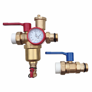 全铜过滤器多功能地暖阀门分水器专用阀门地热开关PPR25PPR32