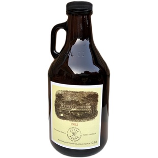 2斤密封玻璃瓶 避光储酒器 药酒瓶葡萄酒瓶 玻璃油壶带盖茶油瓶