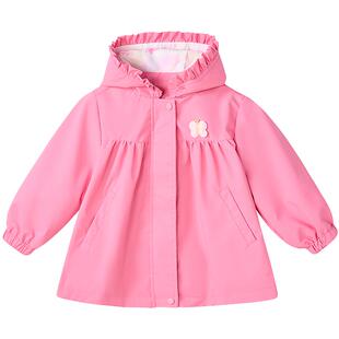 笛莎官方旗舰童装女童外套秋季新款女孩宝宝儿童时尚三防冲锋上衣