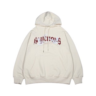 Ravenous和平鸽印花帽衫男女情侣同款宽松加绒连帽卫衣潮牌
