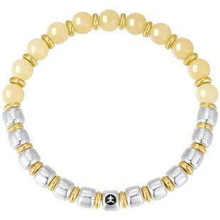 ZEGL真柳设计师五行手串银曜石手链白玉南红玛瑙手串女款串珠手饰