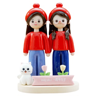 粘土定制人偶手工软陶小人偶定制钥匙扣真人Q版泥塑送情侣挂件diy