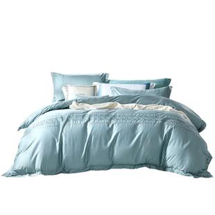 富安娜家纺60长绒棉酒店四件套纯棉全棉床单被套宾馆民宿床上用品