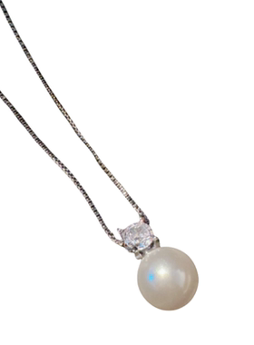 人鱼泪澳白baby小米粒2mm小米珠珍珠项链 大溪地皇冠锆石贝珠项圈