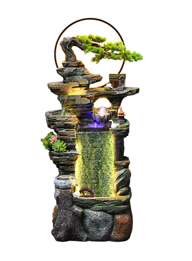 办公室落地假山流水摆件