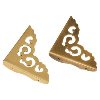 桌子樟木箱三面纯铜包边护角角码