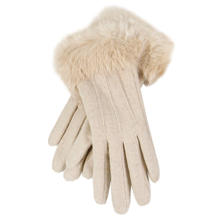 手套女冬季加绒可爱加厚秋冬可触屏骑行开车羊绒暖手保暖防寒手套