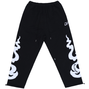 BOUNCING ACE小众原创DANCEFIRE火焰反光刺绣街舞卫裤宽松运动裤